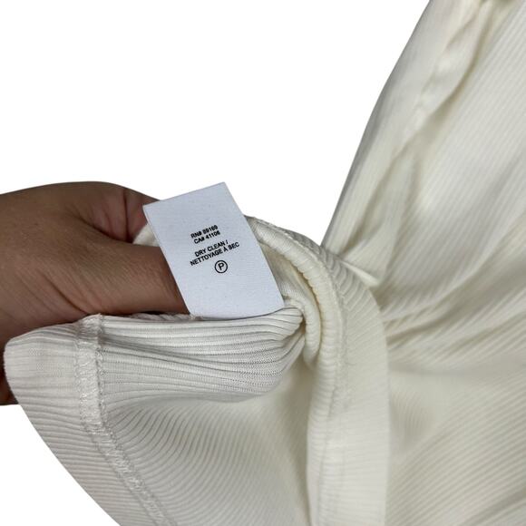 Romantic Chic Pleated Flutter Sleeve Top Derek Lam 10 Crosby White S - Picture 7 of 7